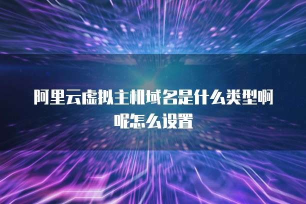 阿里云虚拟主机域名是什么类型啊呢怎么设置