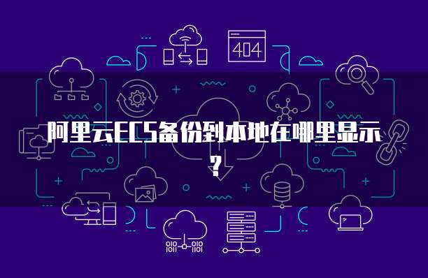 阿里云ECS备份到本地在哪里显示？