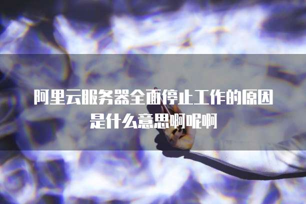 阿里云服务器全面停止工作的原因是什么意思啊呢啊