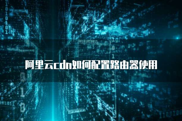 阿里云CDN如何配置路由器使用