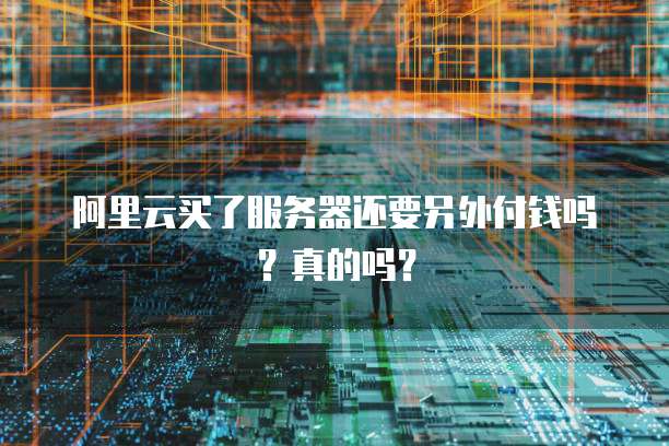 阿里云买了服务器还要另外付钱吗?真的吗?
