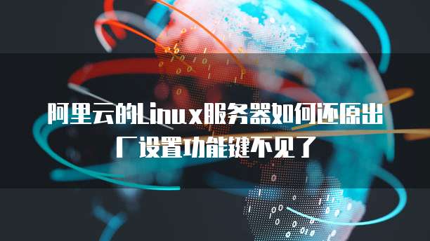 阿里云的Linux服务器如何还原出厂设置功能键不见了
