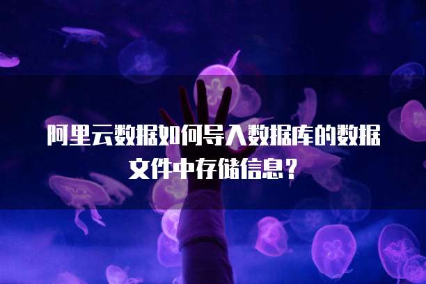 阿里云数据如何导入数据库的数据文件中存储信息?