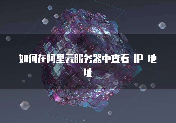 如何在阿里云服务器中查看 IP 地址