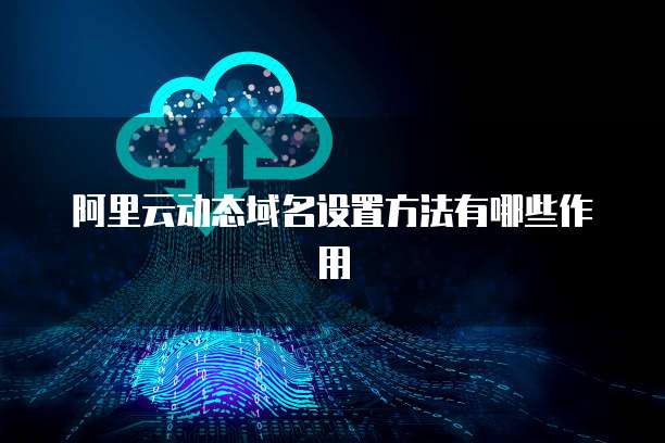阿里云动态域名设置方法有哪些作用