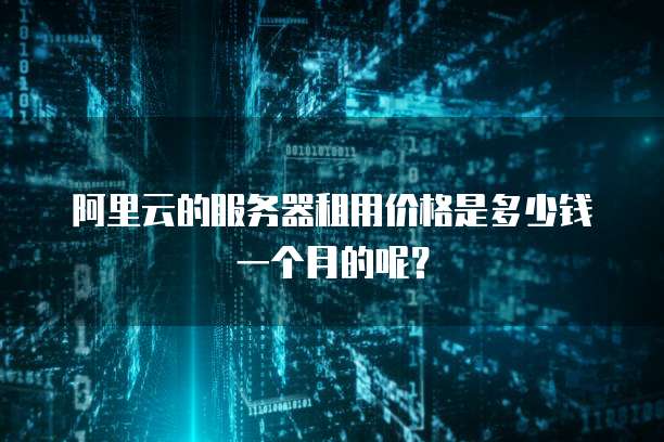 阿里云的服务器租用价格是多少钱一个月的呢?