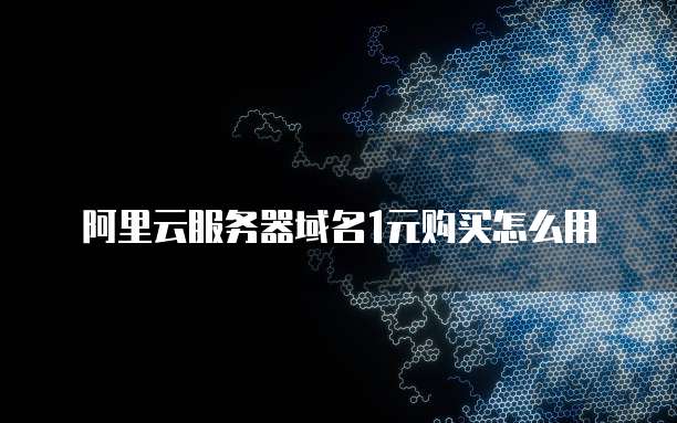 阿里云服务器域名1元购买怎么用
