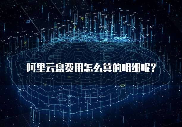 阿里云盘费用怎么算的明细呢?