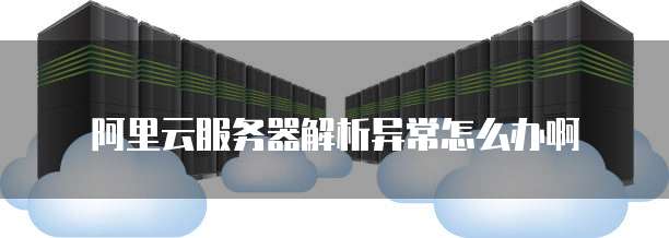 阿里云服务器解析异常怎么办啊