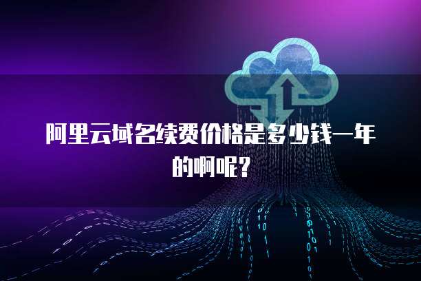 阿里云域名续费价格是多少钱一年的啊呢?