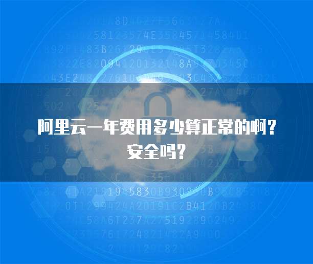 阿里云一年费用多少算正常的啊?安全吗?