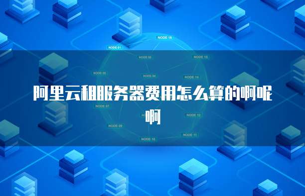 阿里云租服务器费用怎么算的啊呢啊