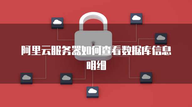 阿里云服务器如何查看数据库信息明细