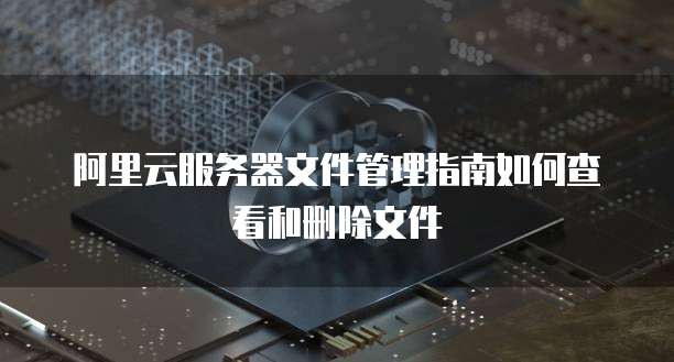 阿里云服务器文件管理指南如何查看和删除文件