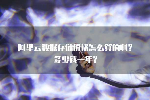 阿里云数据存储价格怎么算的啊?多少钱一年?