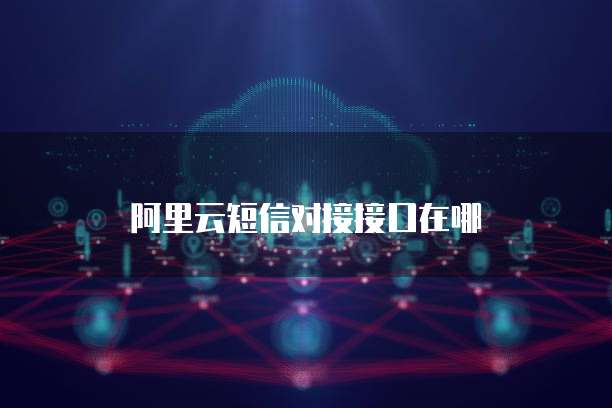 阿里云短信对接接口在哪