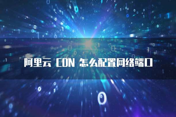 阿里云 CDN 怎么配置网络端口