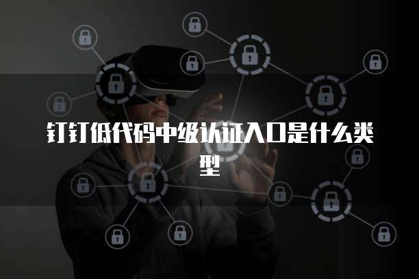 钉钉低代码中级认证入口是什么类型