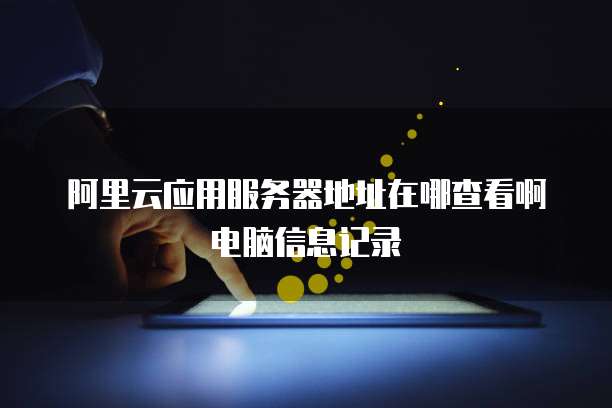 阿里云应用服务器地址在哪查看啊电脑信息记录