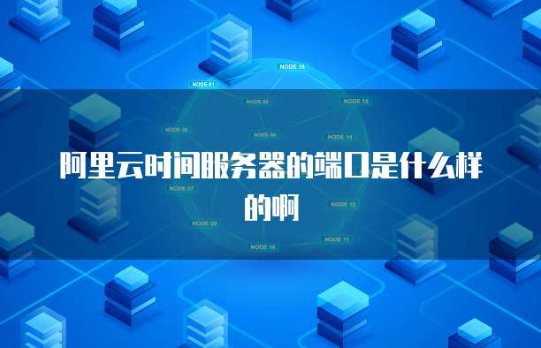 阿里云时间服务器的端口是什么样的啊