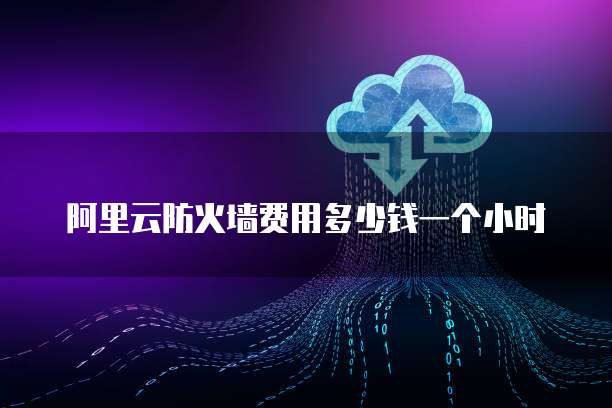 阿里云防火墙费用多少钱一个小时