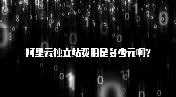 阿里云独立站费用是多少元啊?