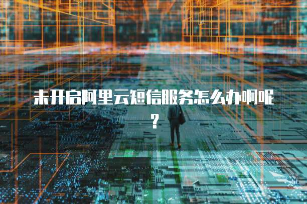 未开启阿里云短信服务怎么办啊呢?