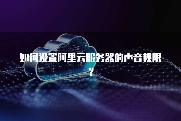 如何设置阿里云服务器的声音权限?