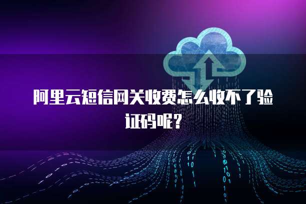 阿里云短信网关收费怎么收不了验证码呢？