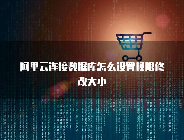 阿里云连接数据库怎么设置权限修改大小