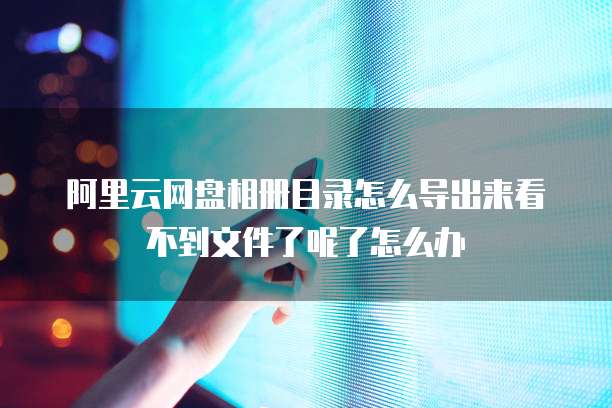 阿里云网盘相册目录怎么导出来看不到文件了呢了怎么办