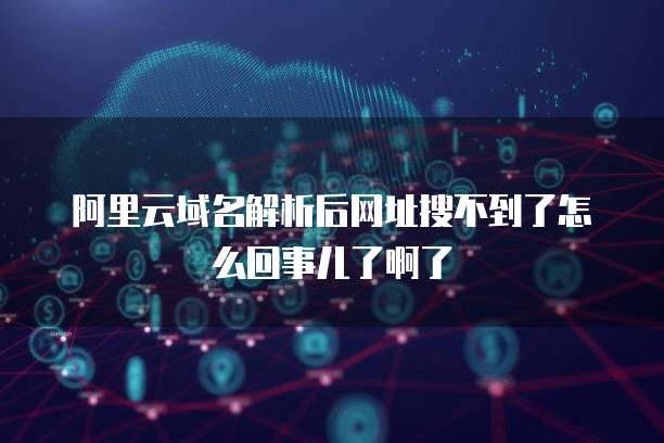 阿里云域名解析后网址搜不到了怎么回事儿了啊了
