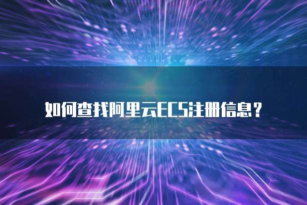 如何查找阿里云ECS注册信息？