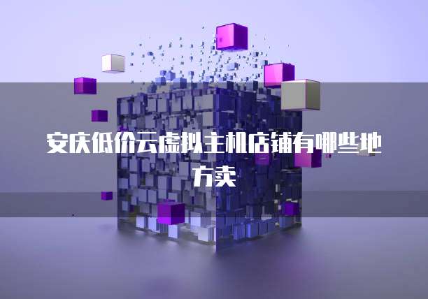 安庆低价云虚拟主机店铺有哪些地方卖