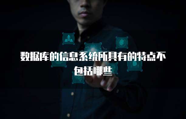 数据库的信息系统所具有的特点不包括哪些