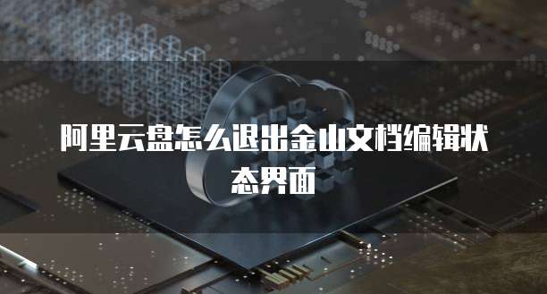阿里云盘怎么退出金山文档编辑状态界面