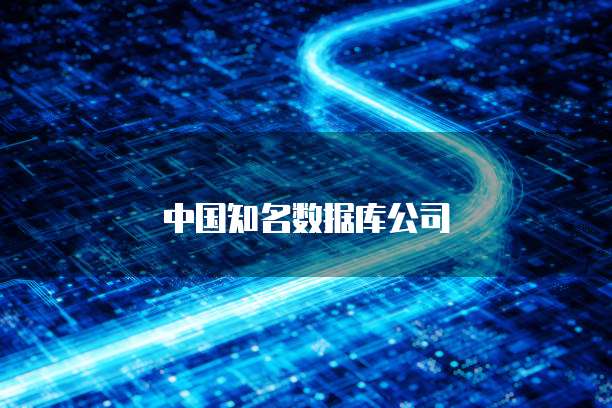 中国知名数据库公司