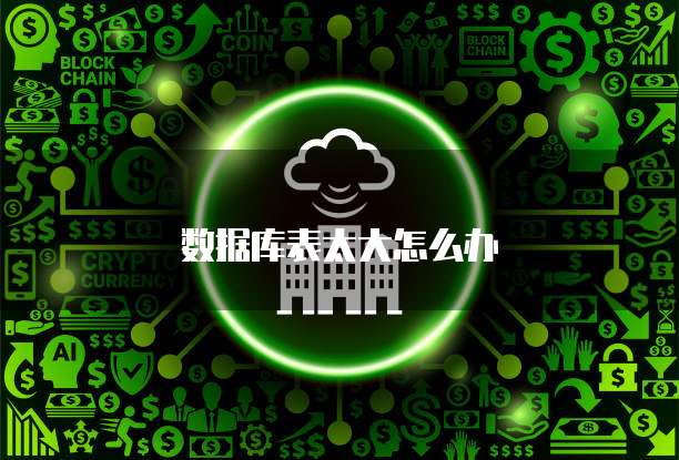 数据库表太大怎么办
