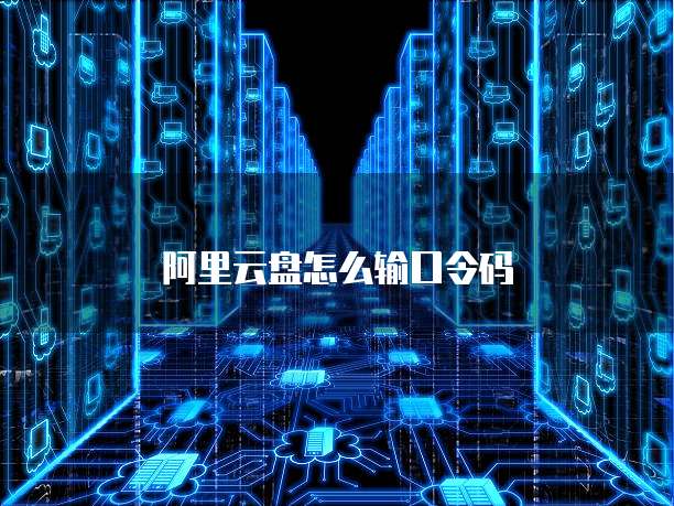 阿里云盘怎么输口令码