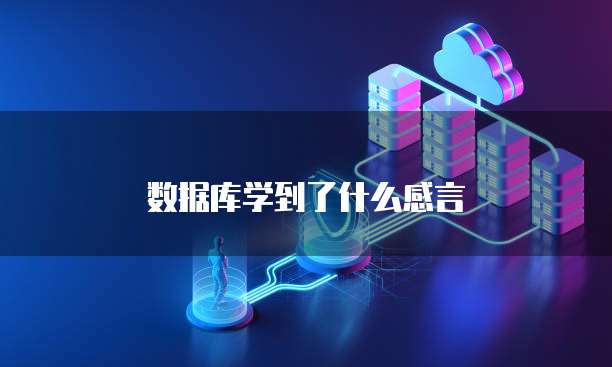 数据库学到了什么感言