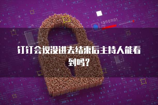 钉钉会议没进去结束后主持人能看到吗？