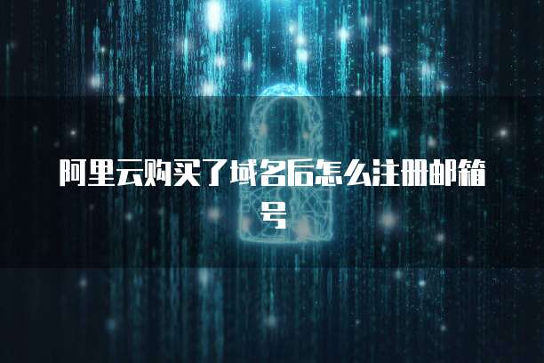 阿里云购买了域名后怎么注册邮箱号