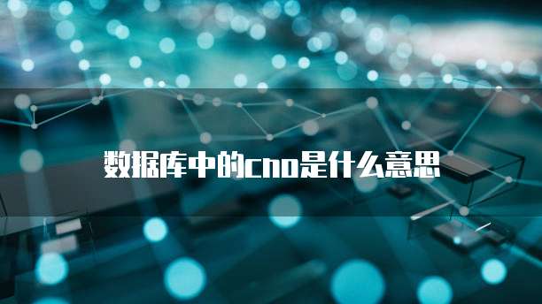 数据库中的cno是什么意思