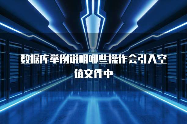 数据库举例说明哪些操作会引入空值文件中