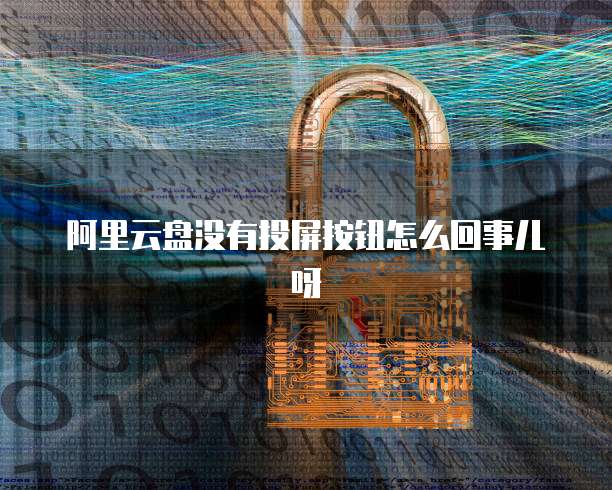 阿里云盘没有投屏按钮怎么回事儿呀