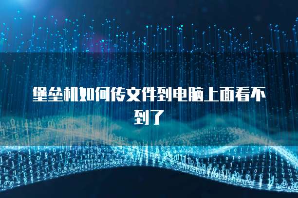 堡垒机如何传文件到电脑上面看不到了