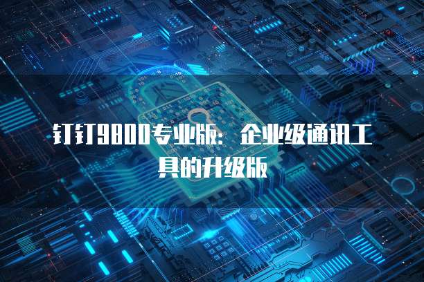 钉钉9800专业版：企业级通讯工具的升级版