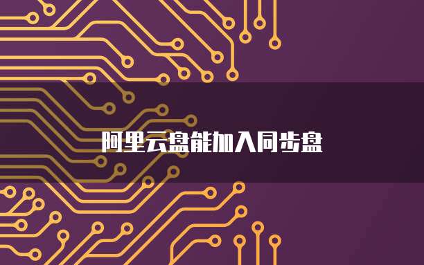 阿里云盘能加入同步盘