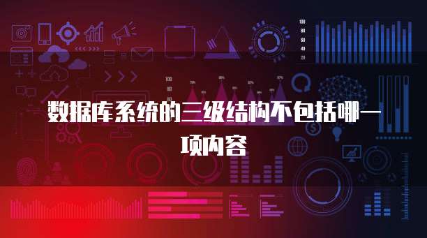 数据库系统的三级结构不包括哪一项内容