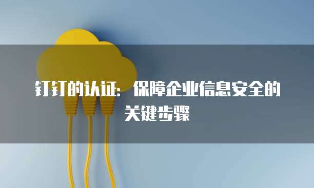 钉钉的认证：保障企业信息安全的关键步骤